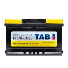 Аккумулятор TAB EFB 80 (- +)